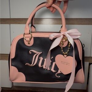 Juicy Couture Black and Pink Satchel